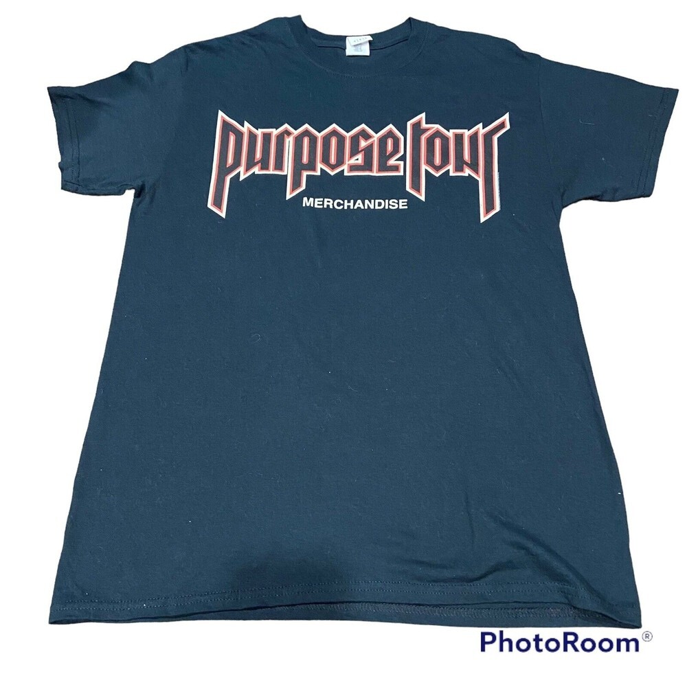 Justin Bieber Purpose Tour Black T-Shirt Size Medium 2016